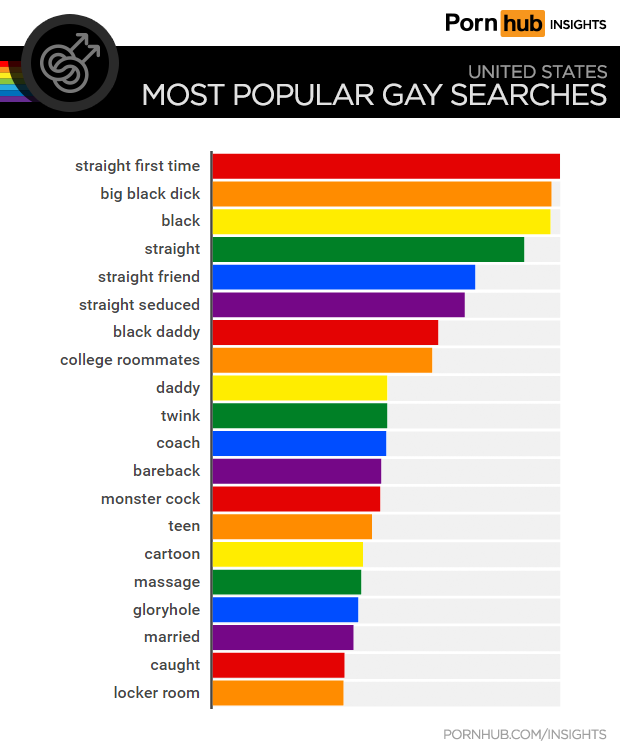 PornHub top gay porn searches this year